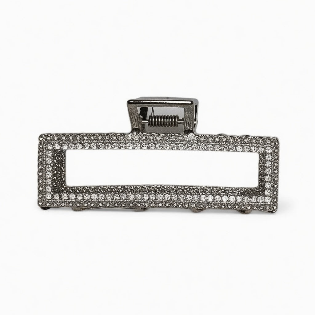 Migant Crystal Frame Rectangular Hair Clip – 3 Colors