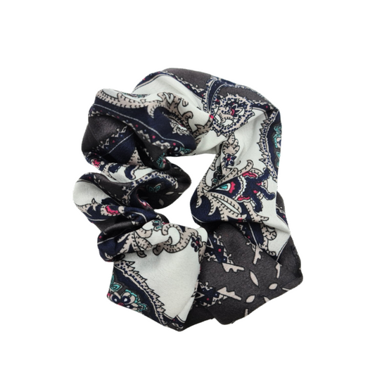 Migant Satin Printed Scrunchies – Set of 6