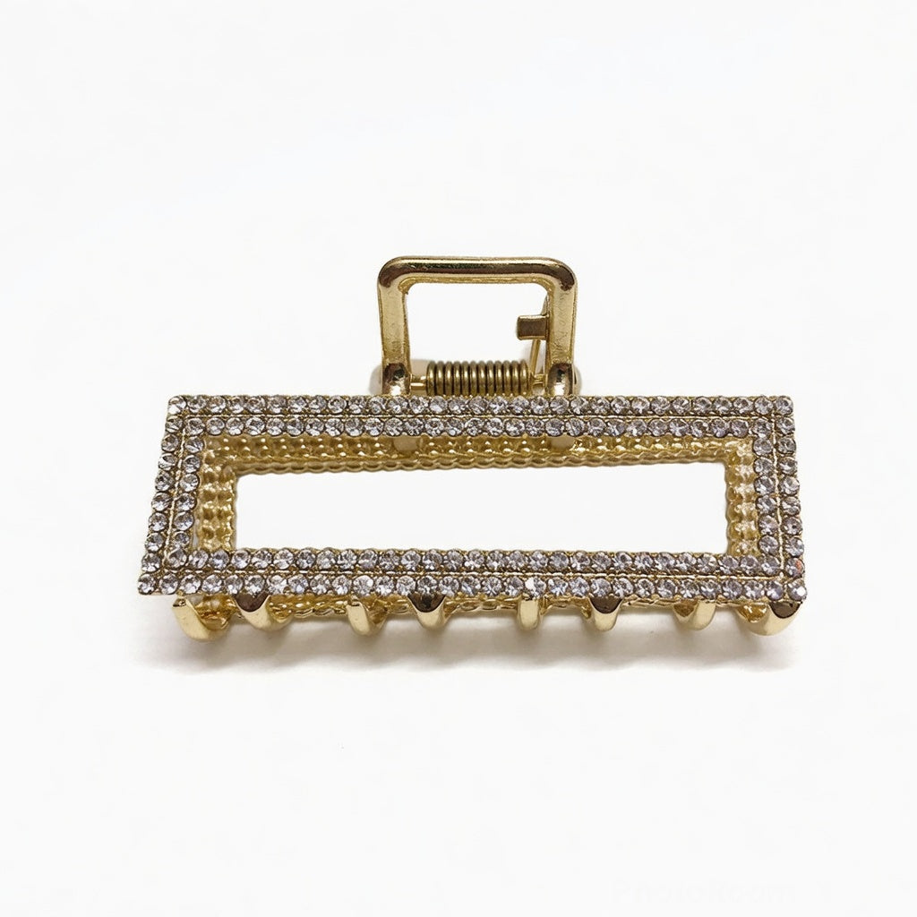 Migant Sparkling Crystal Rectangle Hair Claw – 3 Colors