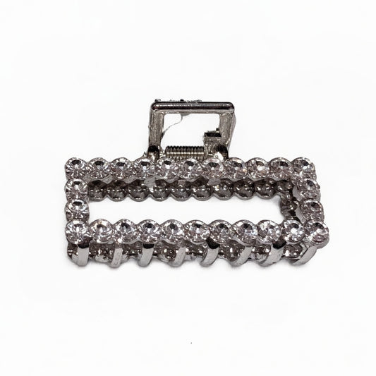 Crystal Rhinestone Rectangular Hair Clip – 2 Colors