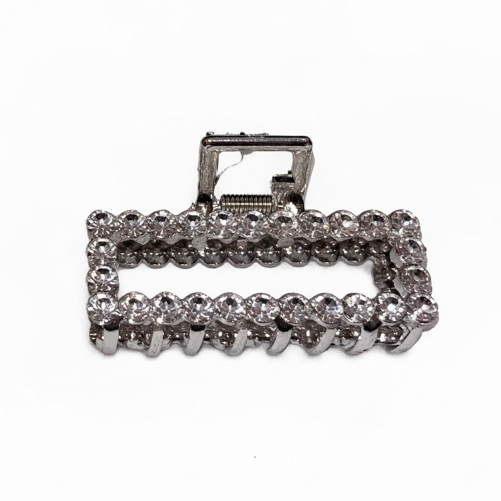 Crystal Rhinestone Rectangular Hair Clip – 2 Colors