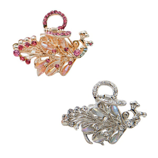 Migant Crystal Leaf Hair Claw Clip – 5 cm