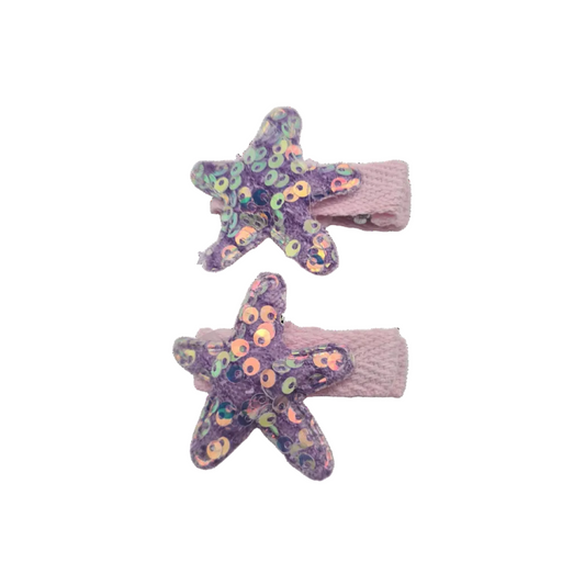 Migant Children Glitter Starfish Hair Clips