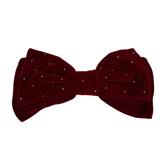 Migant black velvet bow hair clip – product photo