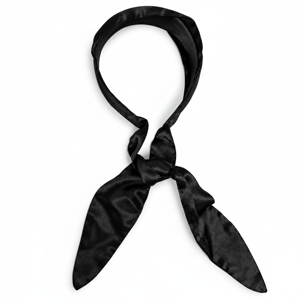 Migant Women's Black Satin Tie Headband