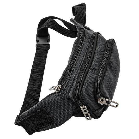Migant black multi-zip waist bag 45-20120N, side view