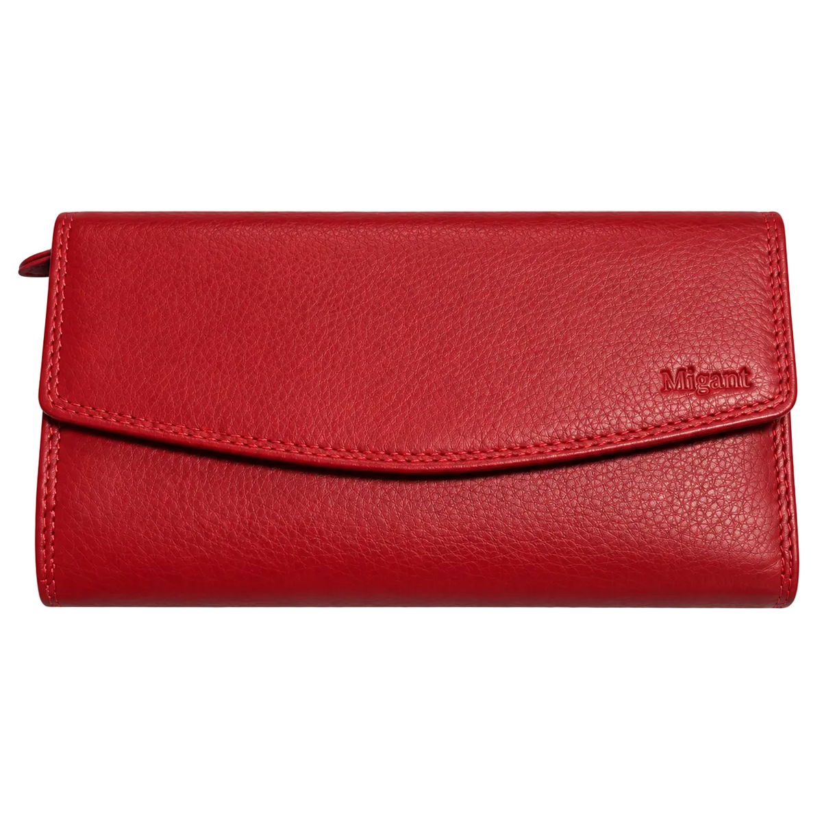 Migant women's flap long wallet in Red