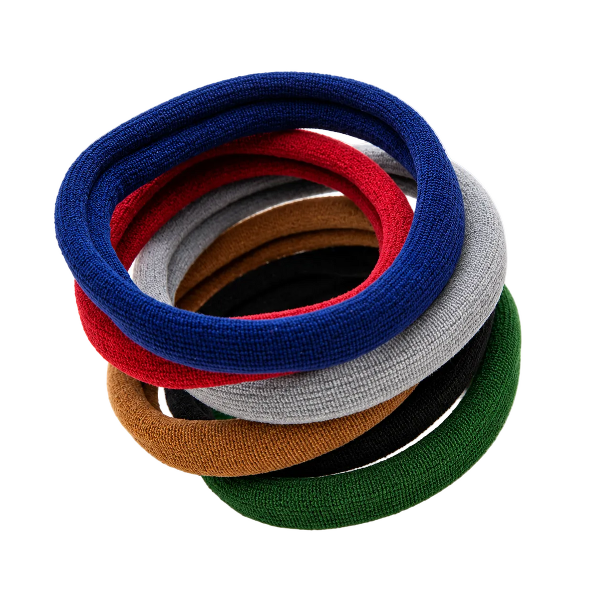 Migant soft fabric hair ties pack of six colors