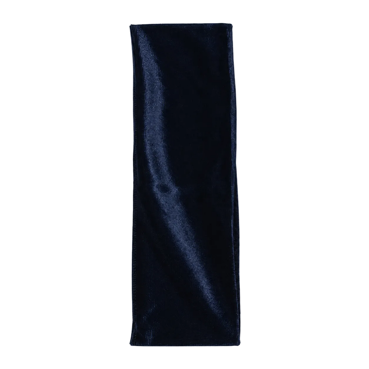 Migant women's wide soft velvet headband in navy blue