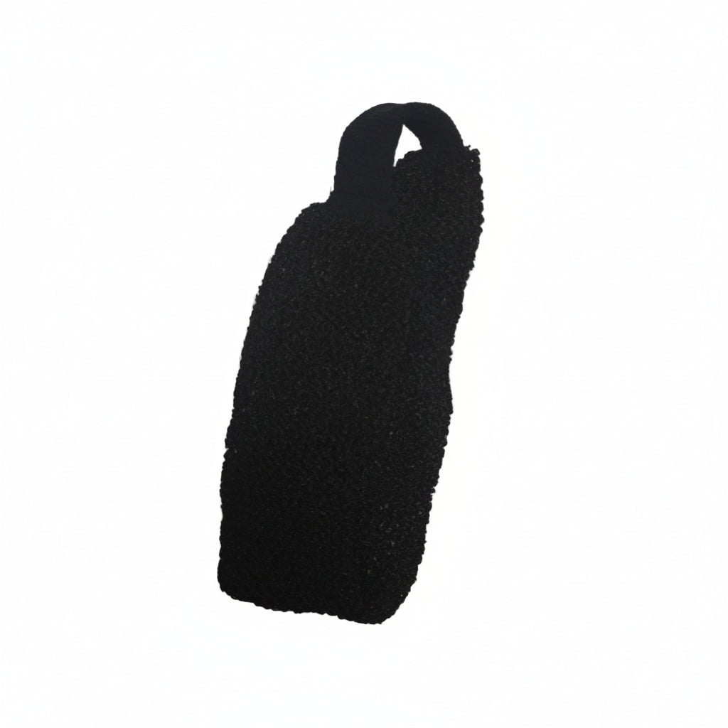 Soft Fuzzy Plush Headband – Black and Gray