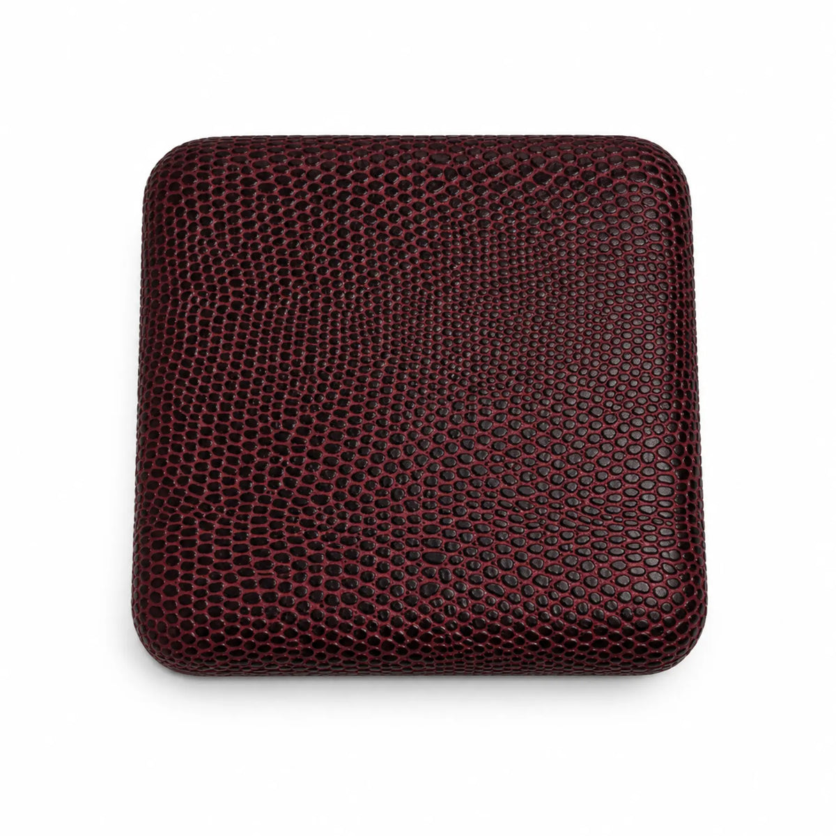 Burgundy textured presentation case for men's keyring