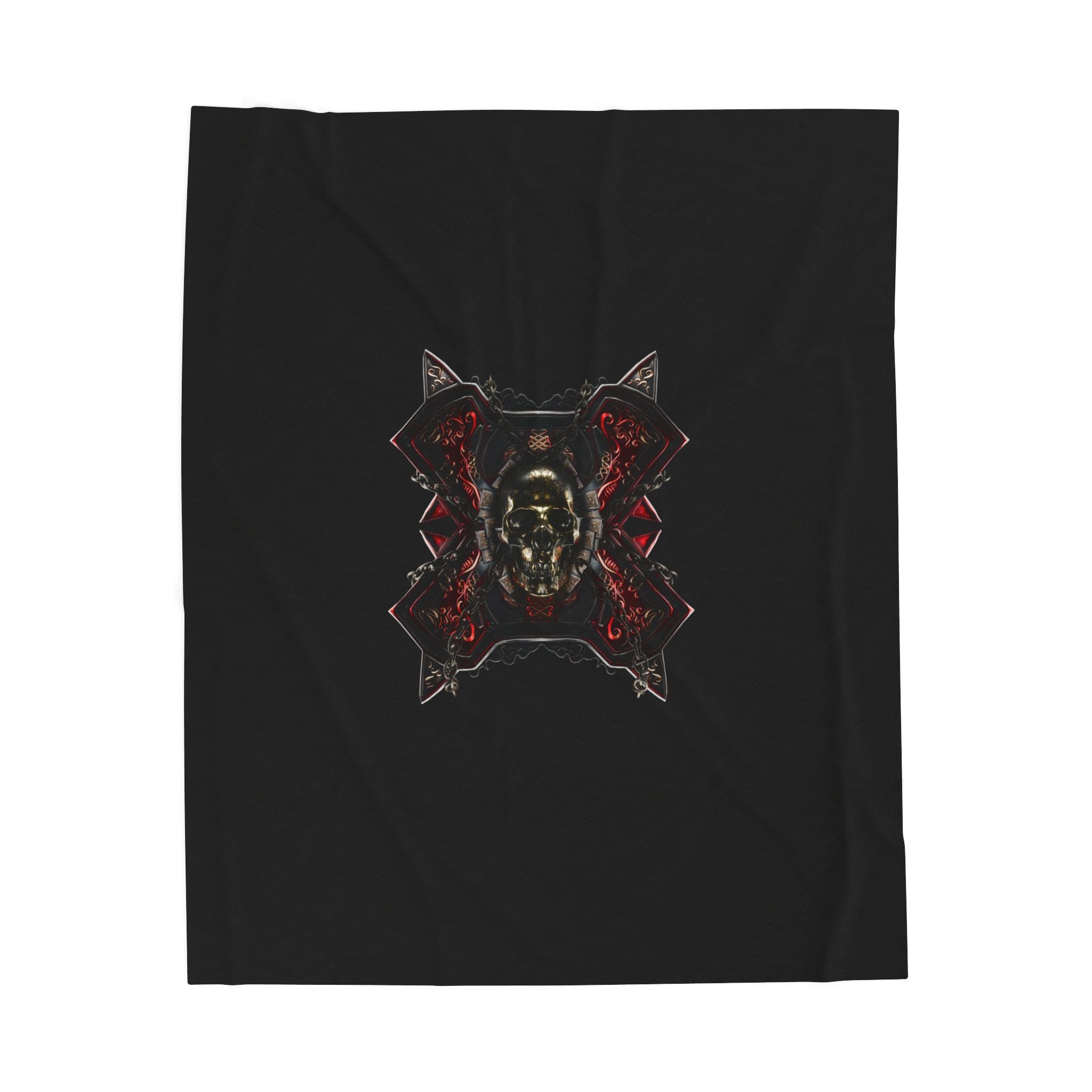 Gothic Skull Cross Velveteen Plush Blanket