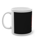 Load image into Gallery viewer, Delirium Chamber Skull Logo Mug — Gothic Red Skull Coffee Cup
