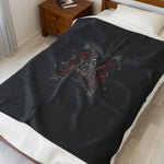 Load image into Gallery viewer, Gothic Skull Cross Velveteen Plush Blanket
