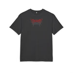Load image into Gallery viewer, Oversized Graphic Tee — Red Skull Metal Design
