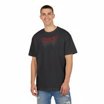 Load image into Gallery viewer, Oversized Graphic Tee — Red Skull Metal Design
