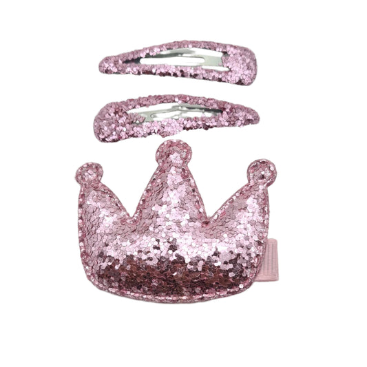 Migant Children Sequin Crown Hair Clips