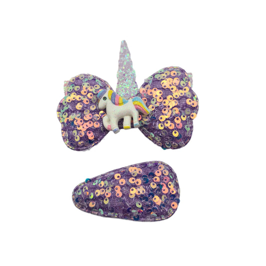 Migant Children Unicorn Sequin Hair Clips
