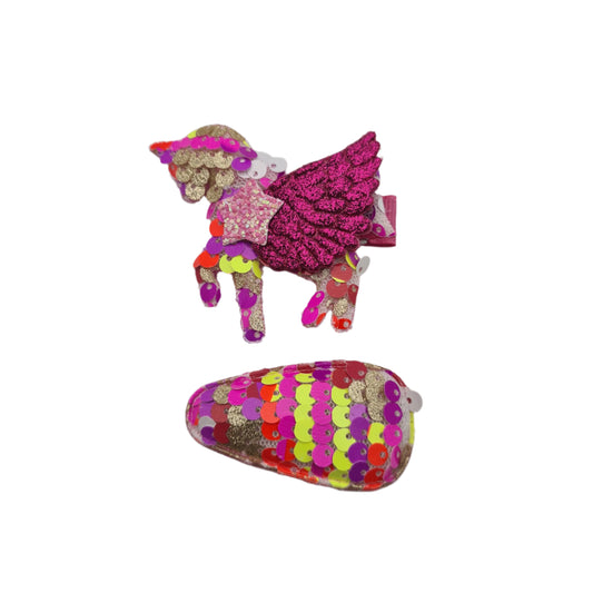 Migant Children Unicorn Glitter Hair Clips