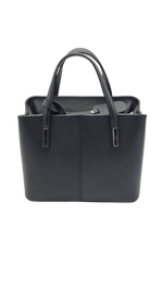 Load image into Gallery viewer, Woman leather bag in black and white
