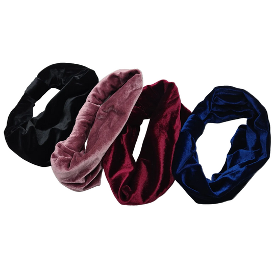 Migant Luxe Velvet Twisted Headbands – Set of 4 Colors
