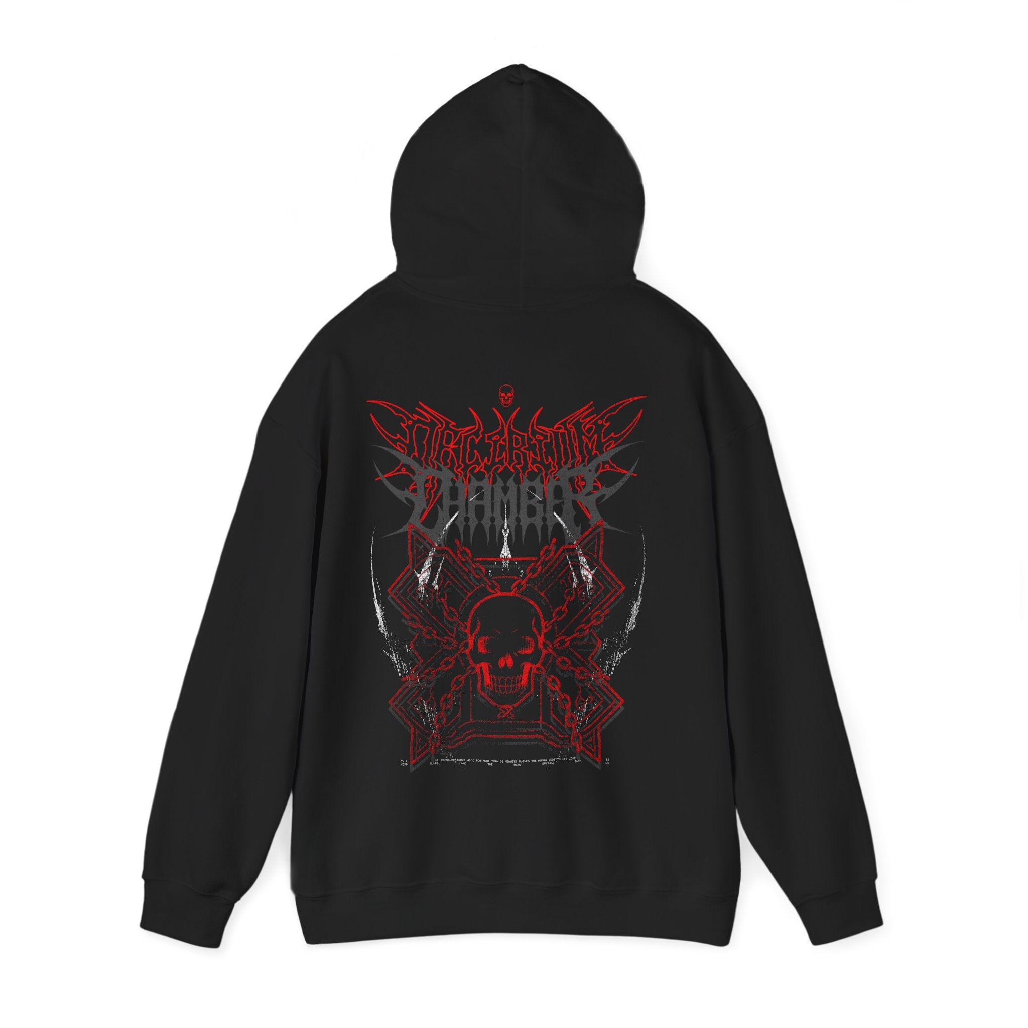 Chamber Skull Graphic Hoodie — Gothic Metal Band Logo Pullover