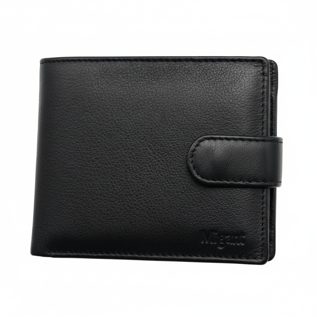Migant design Black or Brown genuine leather wallet in giftbox 6443 - Migant