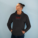 Load image into Gallery viewer, Skull &amp; Blades Hoodie — Red Gothic Metal Graphic Pullover
