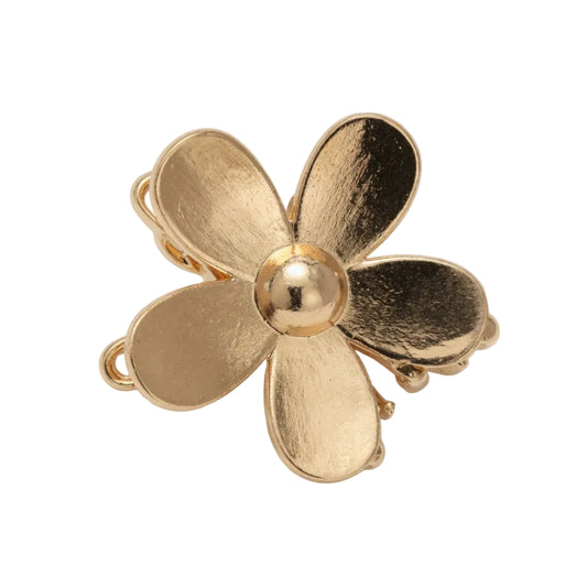 Migant Gold Flower Metal Hair Clip