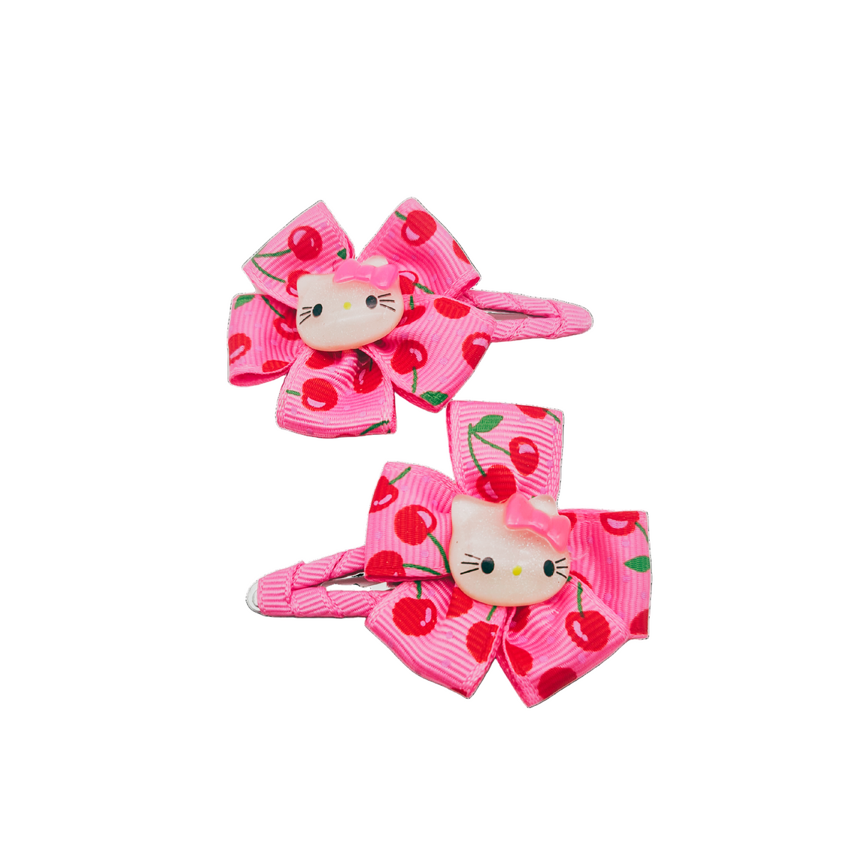 Migant Hello Kitty Cherry Bow Hair Clips