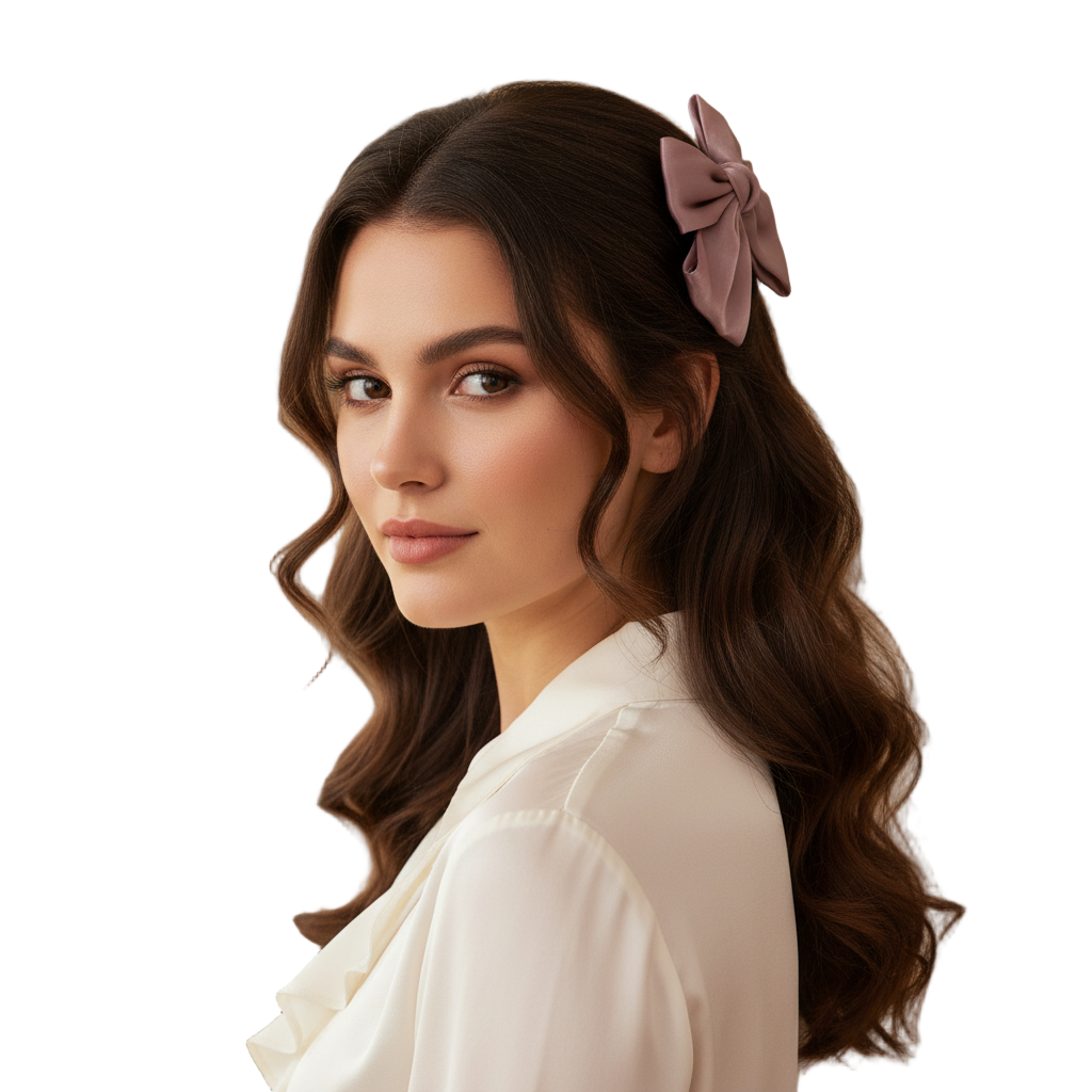 Migant Satin Bow Barrette