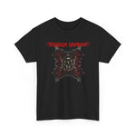 Load image into Gallery viewer, Red Oni Crest T-Shirt — Japanese Demon Mask Graphic Tee
