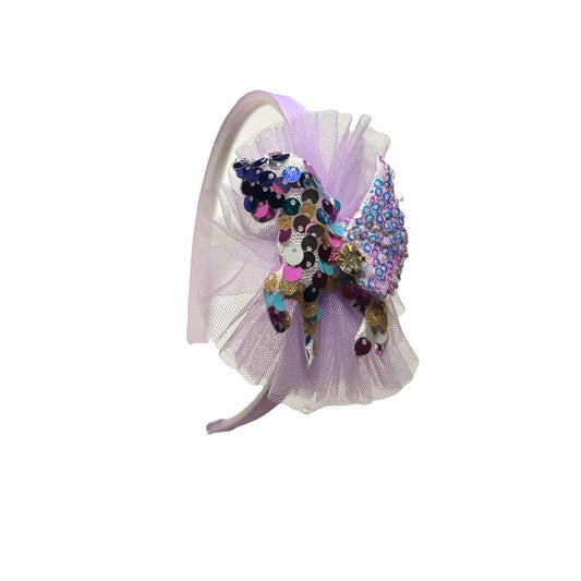 Migant Sparkly Purple Tulle Princess Headband