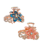 Load image into Gallery viewer, 🌸 Crystal Flower Hair Claw Clip
