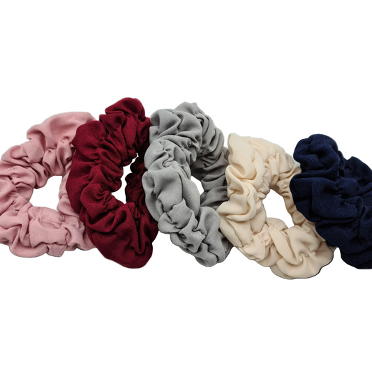 Migant Soft Cotton Scrunchies – Set of 5 Colors