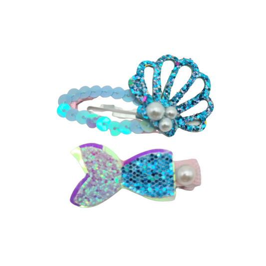 Migant Children Mermaid Sequin Hair Clips