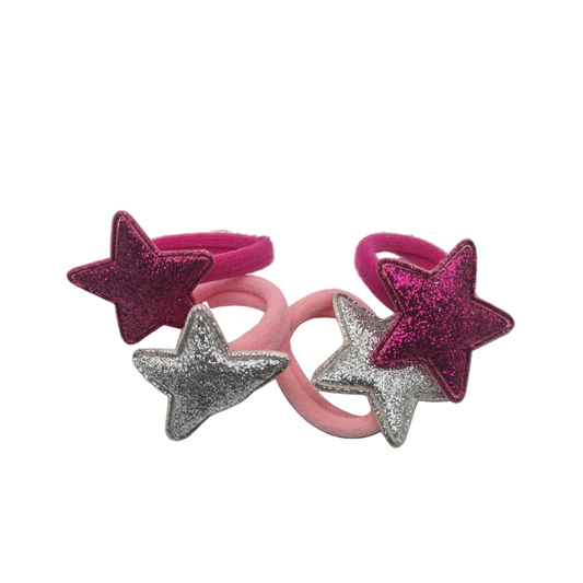 Migant Glitter Star Hair Ties – Set of 4