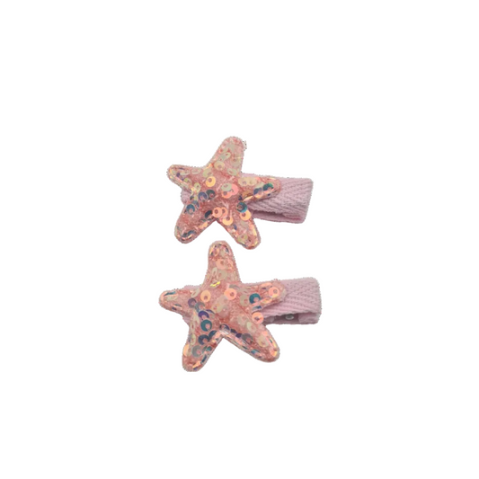 Migant Children Glitter Starfish Hair Clips
