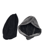 Load image into Gallery viewer, turban-style hair accessory displayed from two angles, showing the inside and outside.
