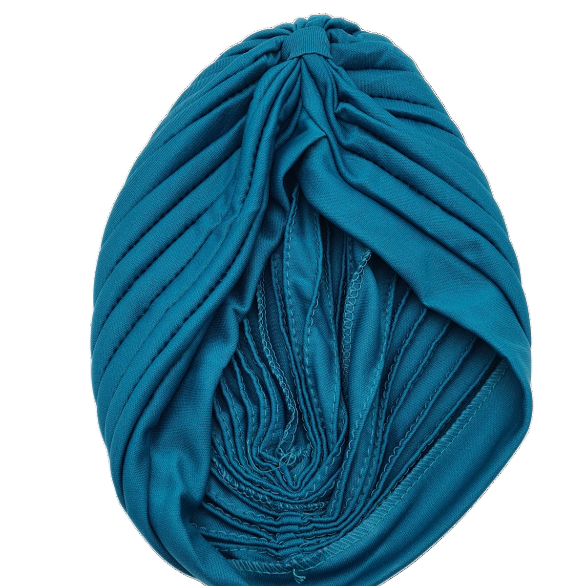 Migant pleated turban headband in blue
