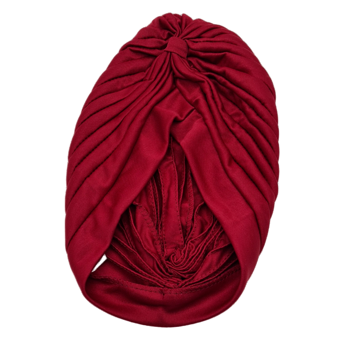 Migant pleated turban headband in red