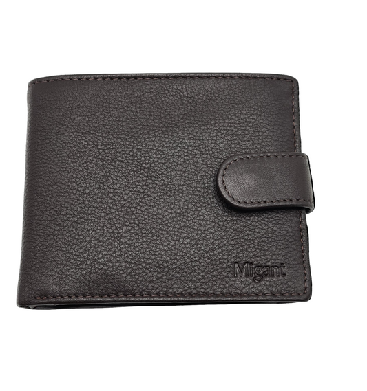 Migant design Black or Brown genuine leather wallet in giftbox 6443 - Migant