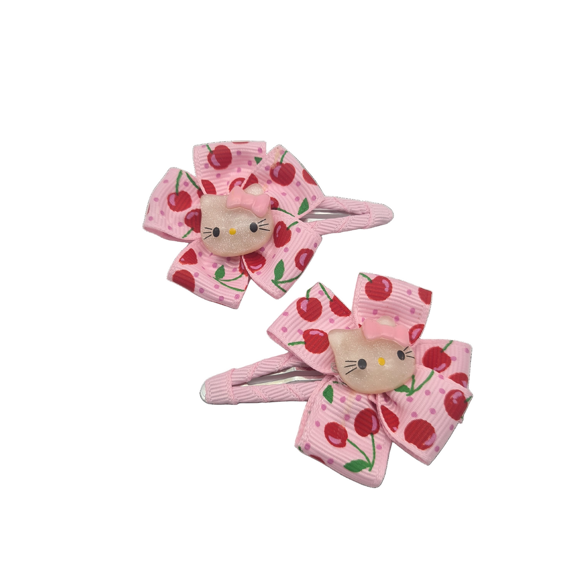 Migant Hello Kitty Cherry Bow Hair Clips