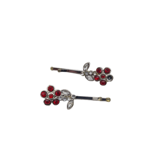 Migant Crystal Flower Branch Hair Pins – 3 Colors