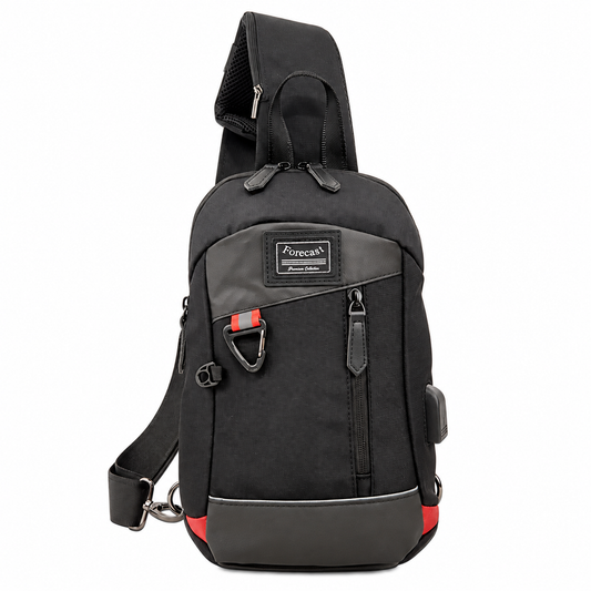 Forecast Y-70032 Black crossbody bag front view on white background