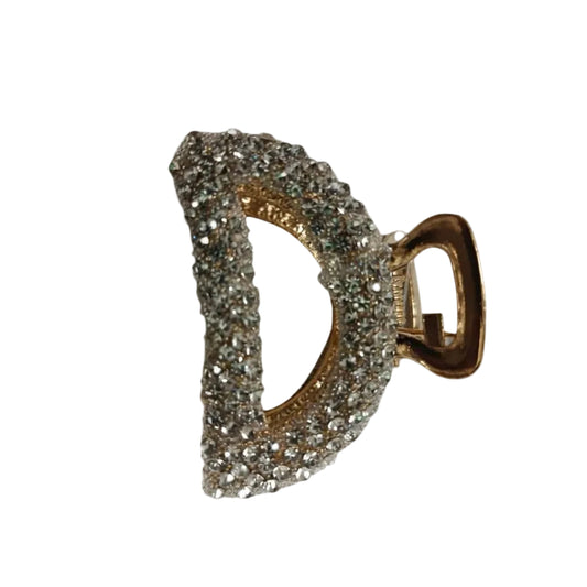 Migant Sparkling Crystal D-Shape Hair Claw