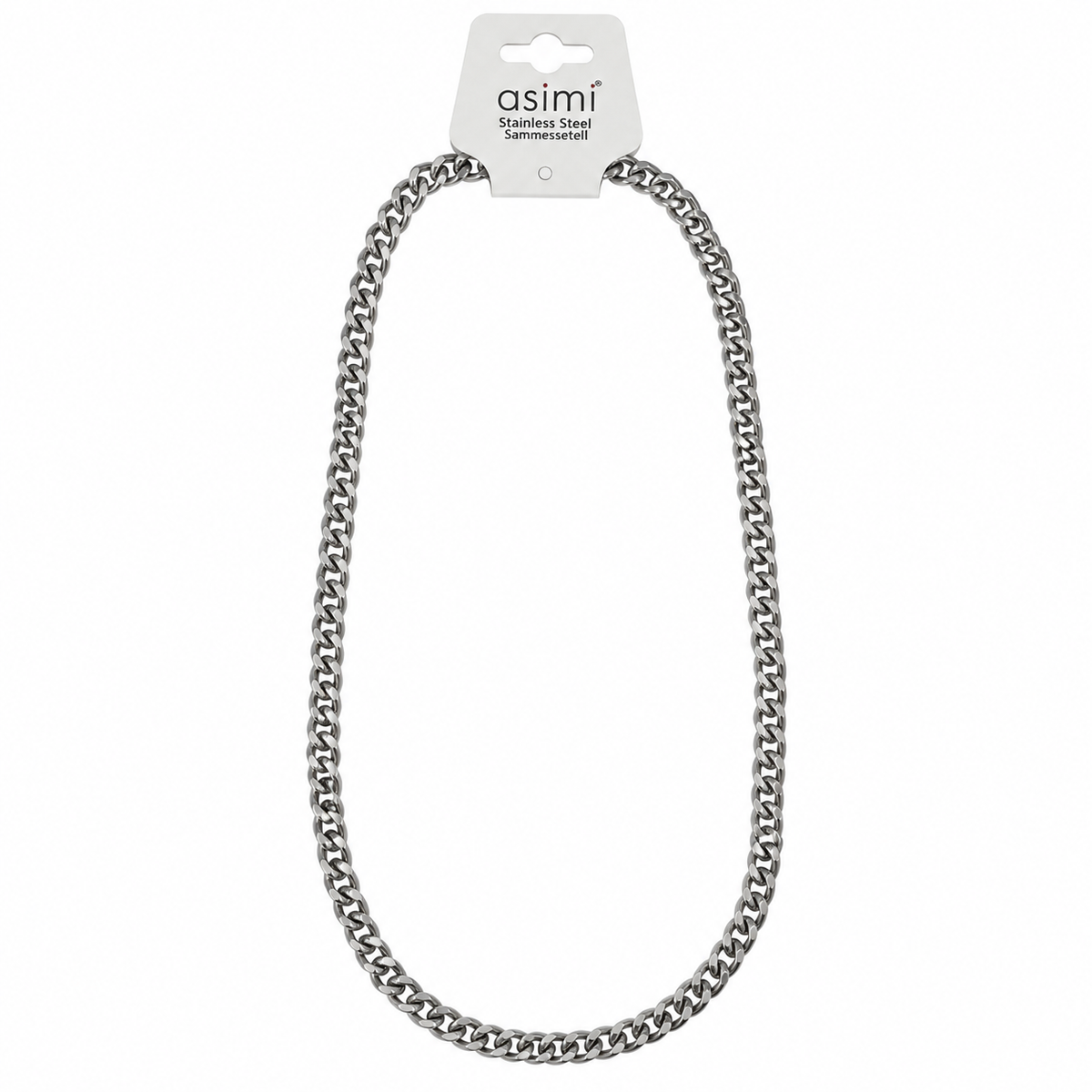 Migant men's slim stainless steel curb chain necklace