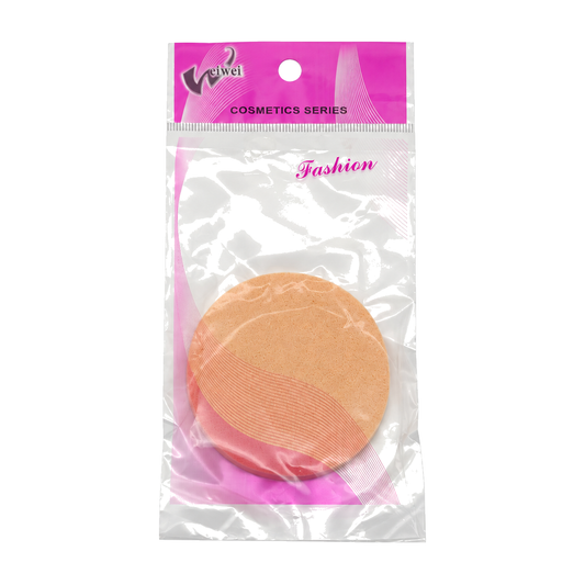 Migant beige makeup sponge in tan packaging
