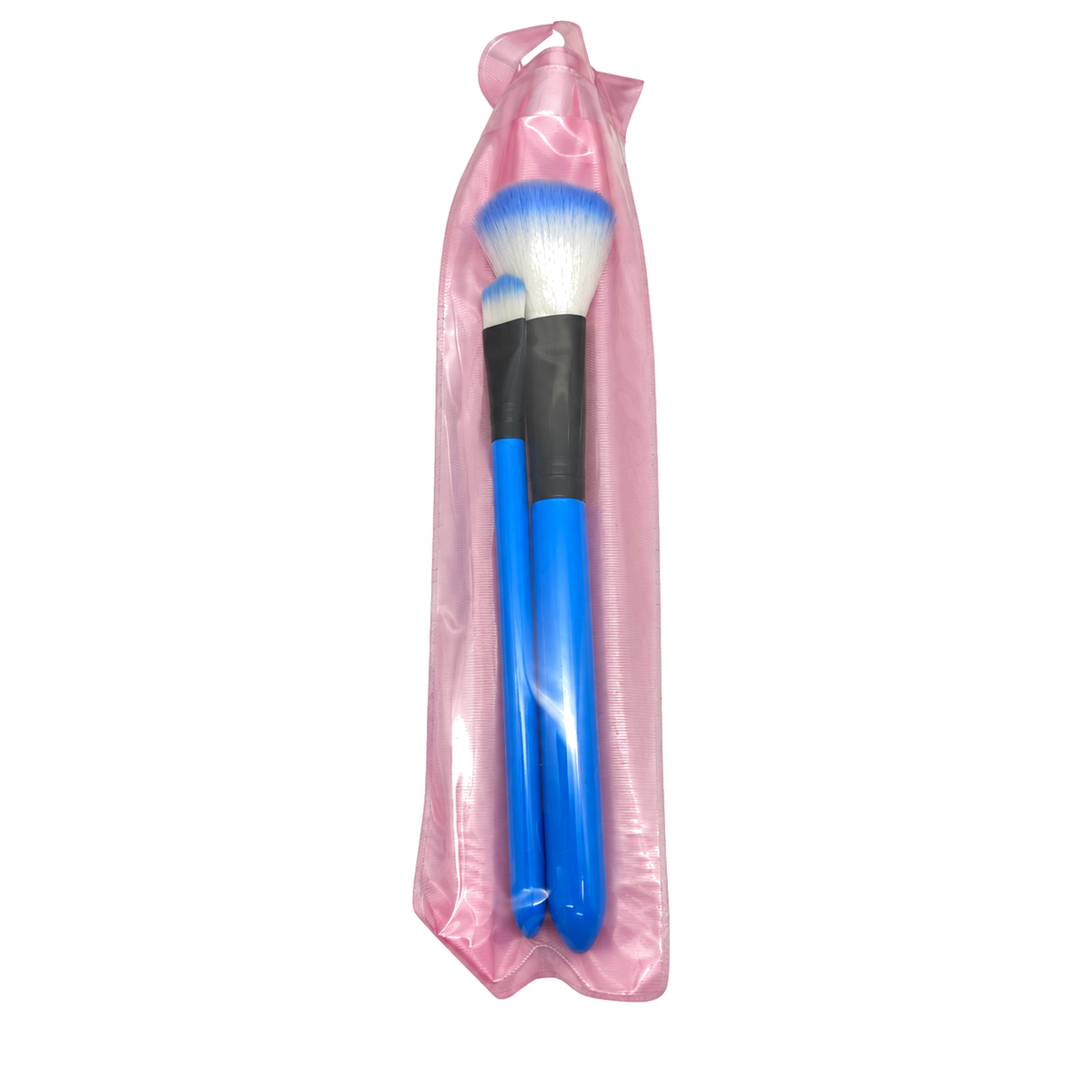Migant blue-handle makeup brush set – 2 pieces