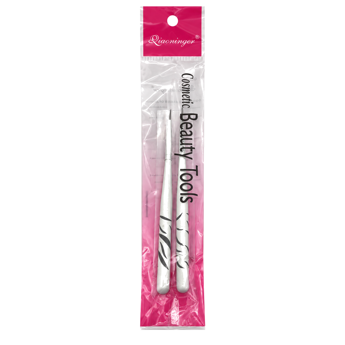Migant two-piece cosmetic beauty tool set in pink packaging